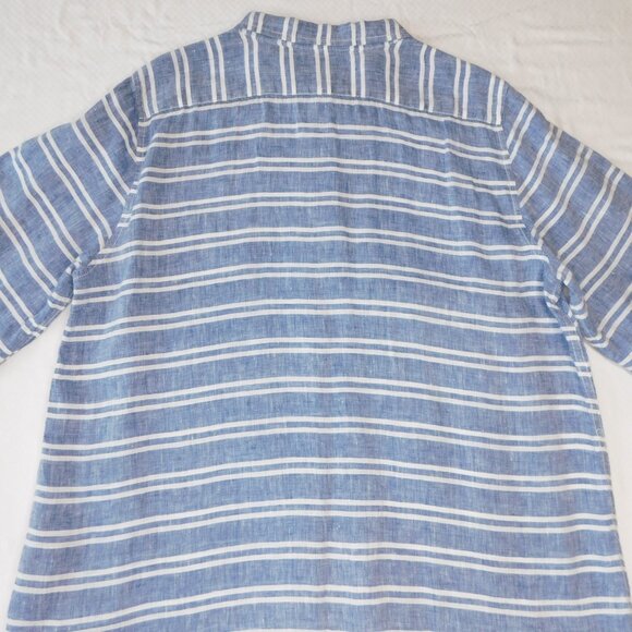 Garnet Hill Linen Long Sleeve Tunic | Blue & White Stripe | Sailor | EUC | Large - Picture 5 of 11